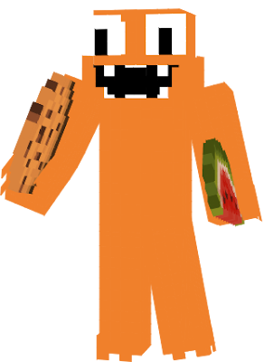 Meet Orange, he's the hungriest member of the Rainbow Friends and is 17 years old, he may be the youngest member of the team but is very gluttonous and hungry, his birthday is on May 6th, he's mostly close to Yellow, he is voiced by Lee Tockar, along with Inky.