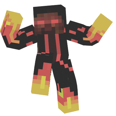 Fire Herobrine, Minecraft Skin