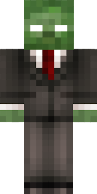 zombie herobrine in a tuxedo classy and scary