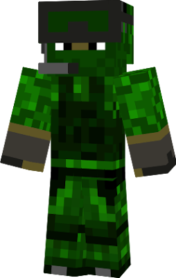 a soldier with a camouflage skin