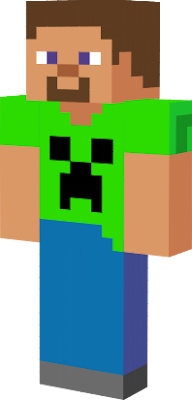Just Steve but with a Creeper T-shirt