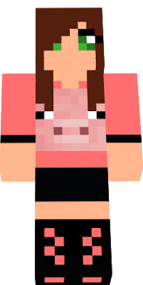 A minecraft pig skin girl.