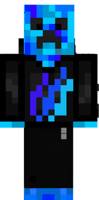 minecraft blue creeper hoodie skin