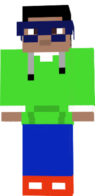 If you use this skin in 1.8 you can config the skin and put his underwear. Just go to skin config and remove body, arms and legs, this way he will have no clothes, only his underwear, also if you remove his hat he will be without it.