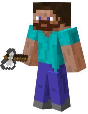 I had a hard time seeing a beard in the old Steve beard skin so I decided to make this. Also he looks like a lumberjack so I gave him an axe