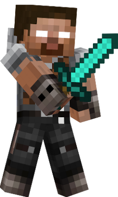 I DID NOT MAKE THIS I ONLY ADDED THE DIAMOND SWORD HE IS HOLDING. THE WHITE EYES. AND THE POSE HE IS IN.