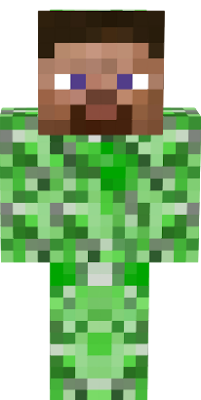 Creeper with a Steve mask