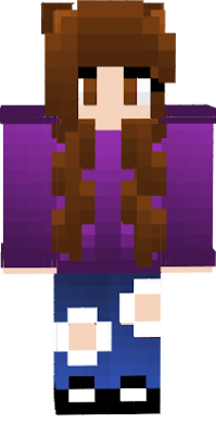 purple girl brunette girl