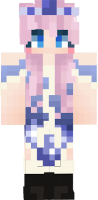 KingdomCraft skin for Lizzie. She is the ruler of the alpine kingdom, the kingdom of snowy forests. Her skin turned pale as ice and she donned the furs of polar bears and robes depicting that of stars and snow scattered along a night sky.