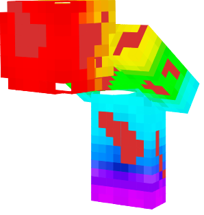 rainbow steve was fighting void steve but he lost and he got really hurt