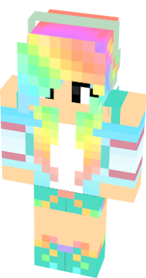 My bright and colorful minecraft skin! Ps. shoutouts to the person who created the original skin template!