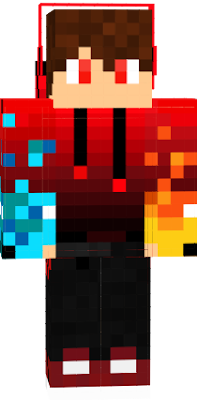 Red Ice and Fire gamer skin that when remove overlay reveals the TBDL side.