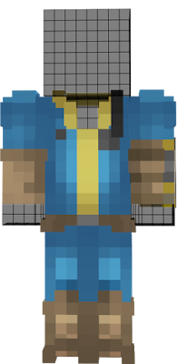 Modification of original skin from Planet Minecraft https://www.planetminecraft.com/skin/fallout-76-vault-dweller-with-pip-boy-2000-mk-vi/