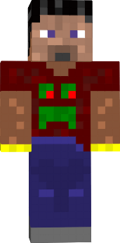 This is Steve with Brass nuckles and a creeper with blood eyes.