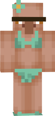 villager in a mint bikini