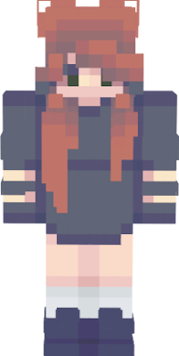 This is a minecraft skin of a beauty girl