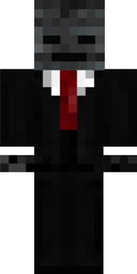 Wither skeleton whith a suit, and headphones