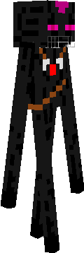 This is one of my Enderman ocs I had transformed from being a drawing to now a Minecraft skin! His name is Okami, the Wolf Ender