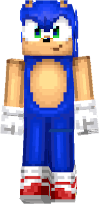 Sonic exe 2D Minecraft Skin