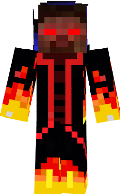 Lava herobrine with armor Minecraft Skin