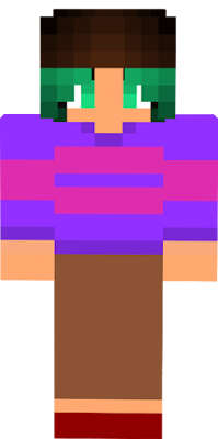 (female/human/undertale oc/has purple and pink stripes on it)