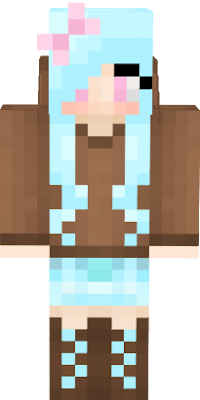 I downloaded this skin and customized it! Original: http://minecraft.novaskin.me/skin/7554461/girl#apply
