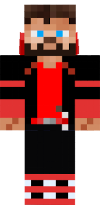 red and black clothes skin