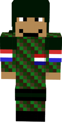 dit is een marinier of soldaat hij hoort bij het nederlandse leger