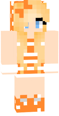 Girl with orange and white on