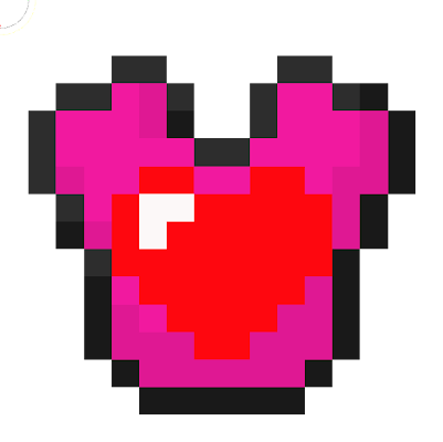 the chestplate of love has a red loveheart for girls and it's pink