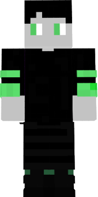 that is my new generation minecraft skin in black gree