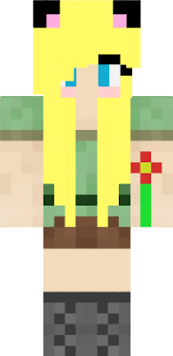 A girl picking flowers