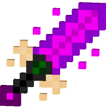 An accursed blade crafted from Ender Crystals