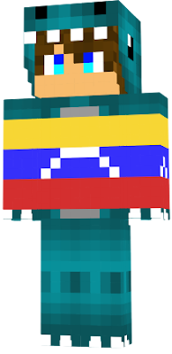 skin de raptorgamer azul con bandera de venezuela