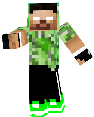 Creeper fusion Herobrine looks super cool and he is very strong stronger than Enderbrine even creeper Herobrine Creeper Herobrine is he dosen't battle Creeper Herobrine I mean I am saying he is stronger than Creeper Herobrine Creeper fusion Herobrine is extremely powerful