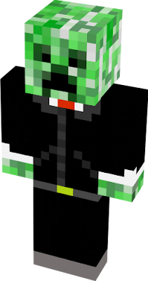 a evolved creeper in a tux