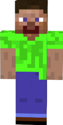 Hi im just a normal guy and i made this green steve hope you like it!