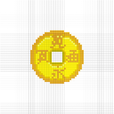 gold ingot pixel art template