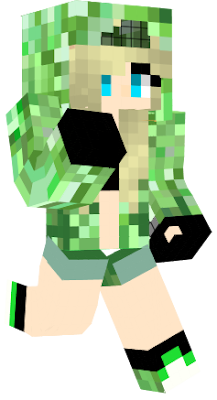 A creeper skin plus a girl makes a amazing thing!