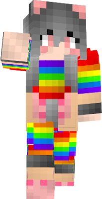 Cute anime girl in a Nyan Cat costume. Jacket can be removed to reveal basic, grey top and scarf.