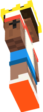 These cool clothes are as realistic as you can get for Minecraft! 3D looking shoes , bottom of the shorts, top of the torso, tatoo and a YELLOW PARTY HAT!