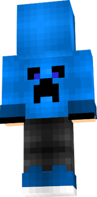 minecraft blue creeper hoodie skin