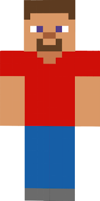 Clasic steve with just red shirt