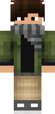 cool green boy guy dude with scarf TRENDING MINECRAFT SKIN!