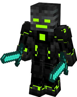 Looks like the Radioactive Wither Skeleton V3, but the green is replaced with a greenish-yellow color.