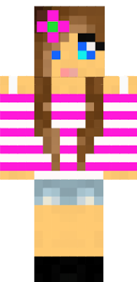 Pink version of purple striped girl