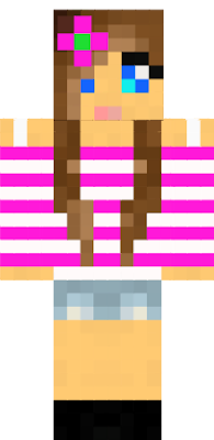 Pink version of purple striped girl