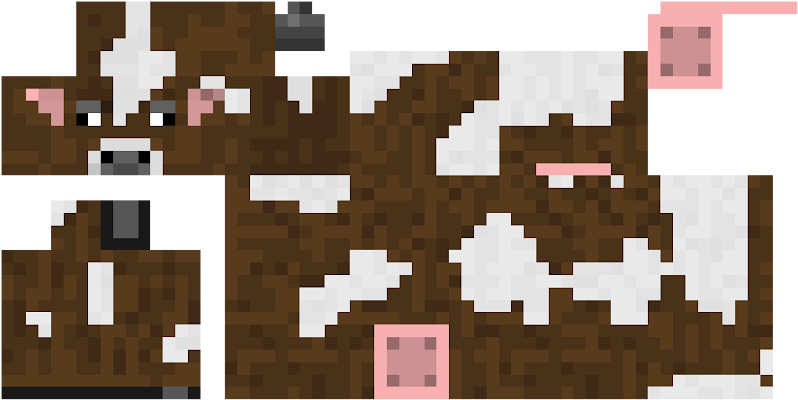 minecraft cow skin template