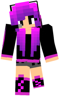 la fille violet de minecraft
