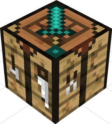 The Diamond Sword's not real; it's just a cool looking crafting table